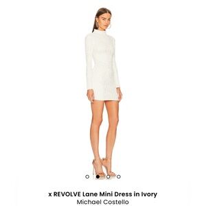 x Revolve Michael Costello White Lace Dress